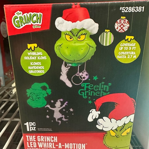 Dr. Seuss The Grinch LED Projection Light Whirl A Motion...
